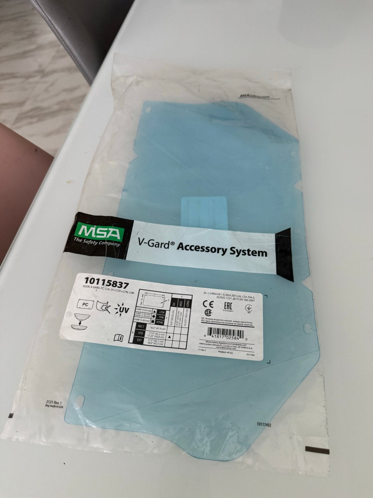 MSA V-Gard Accessoire Systeem Vizier - Nieuw, Ophalen of Verzenden, Nieuw