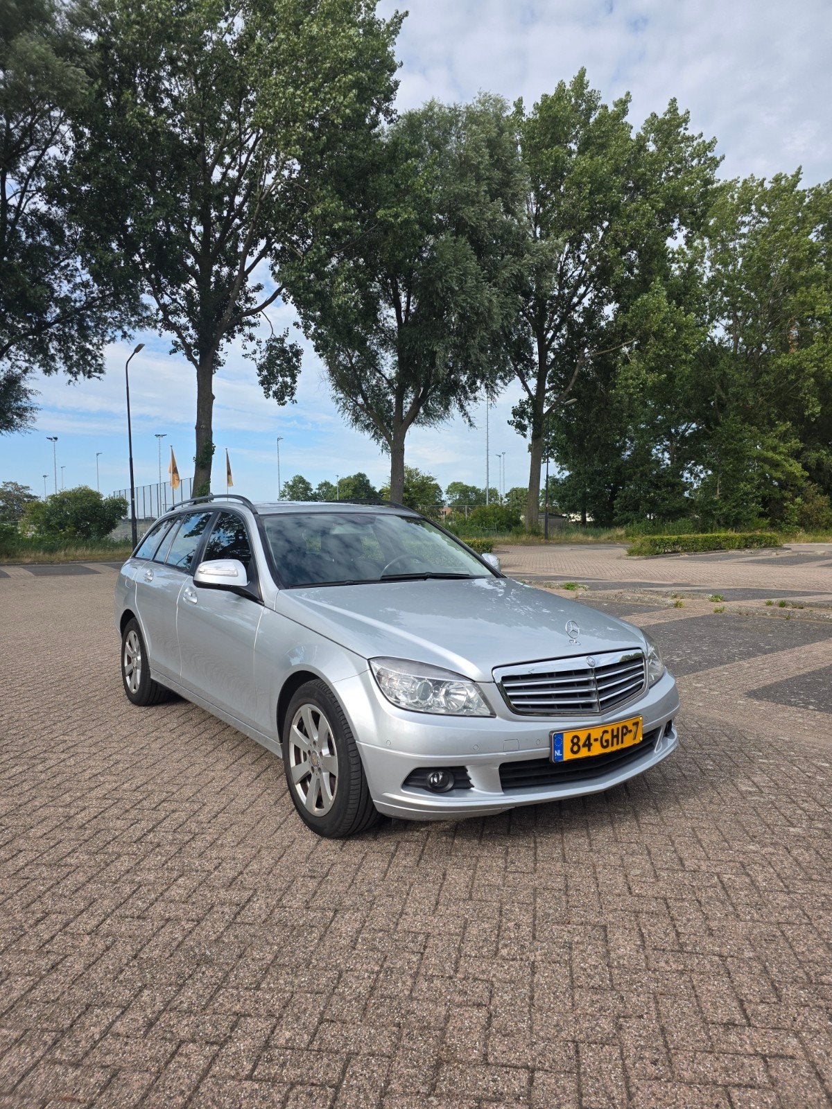 Mercedes-Benz C-Klasse 1.8 C180 Kompr. Estate AUT 2008 Grijs, Auto's, Mercedes-Benz, Automaat, Achterwielaandrijving, 1800 kg