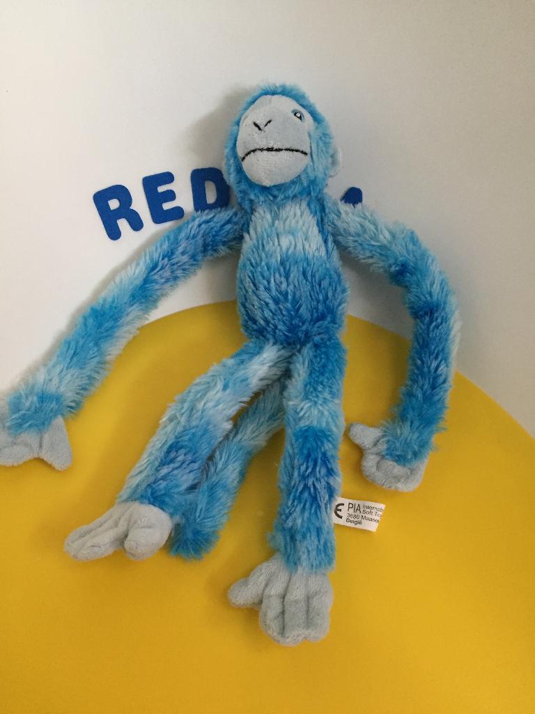 388 PIA holland aap aapje blauw, Kinderen en Baby's, Speelgoed | Knuffels en Pluche, Ophalen of Verzenden, Zo goed als nieuw, Overige typen