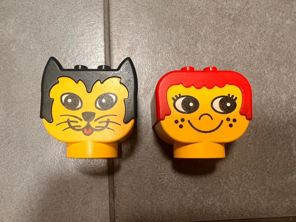 Duplo Gezicht blokken - Kat en Meisje, Kinderen en Baby's, Speelgoed | Duplo en Lego, Ophalen of Verzenden, Zo goed als nieuw