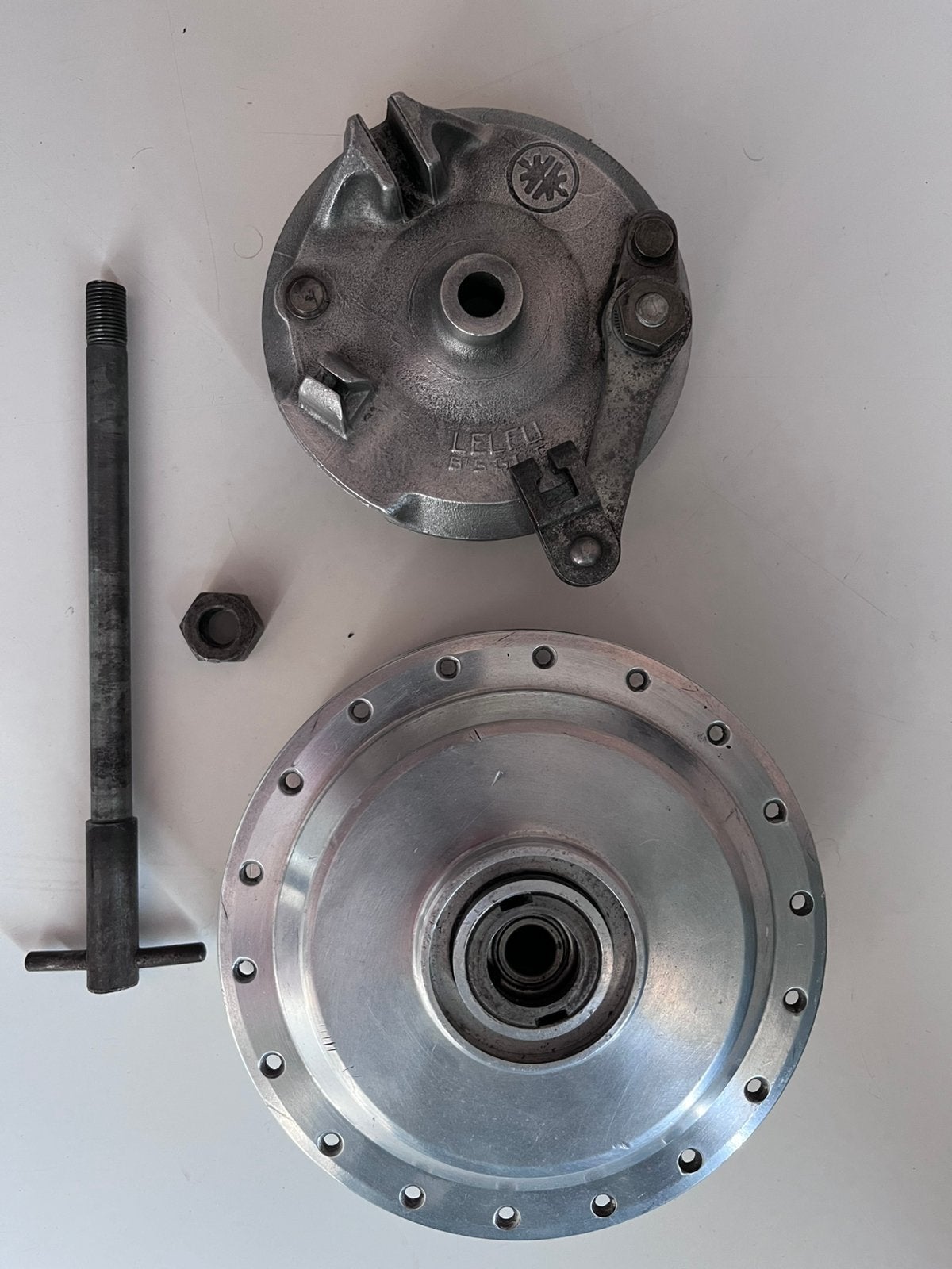 Voorwielnaaf Leleu 120mm Kreidler, Fietsen en Brommers, Verzenden, Gebruikt