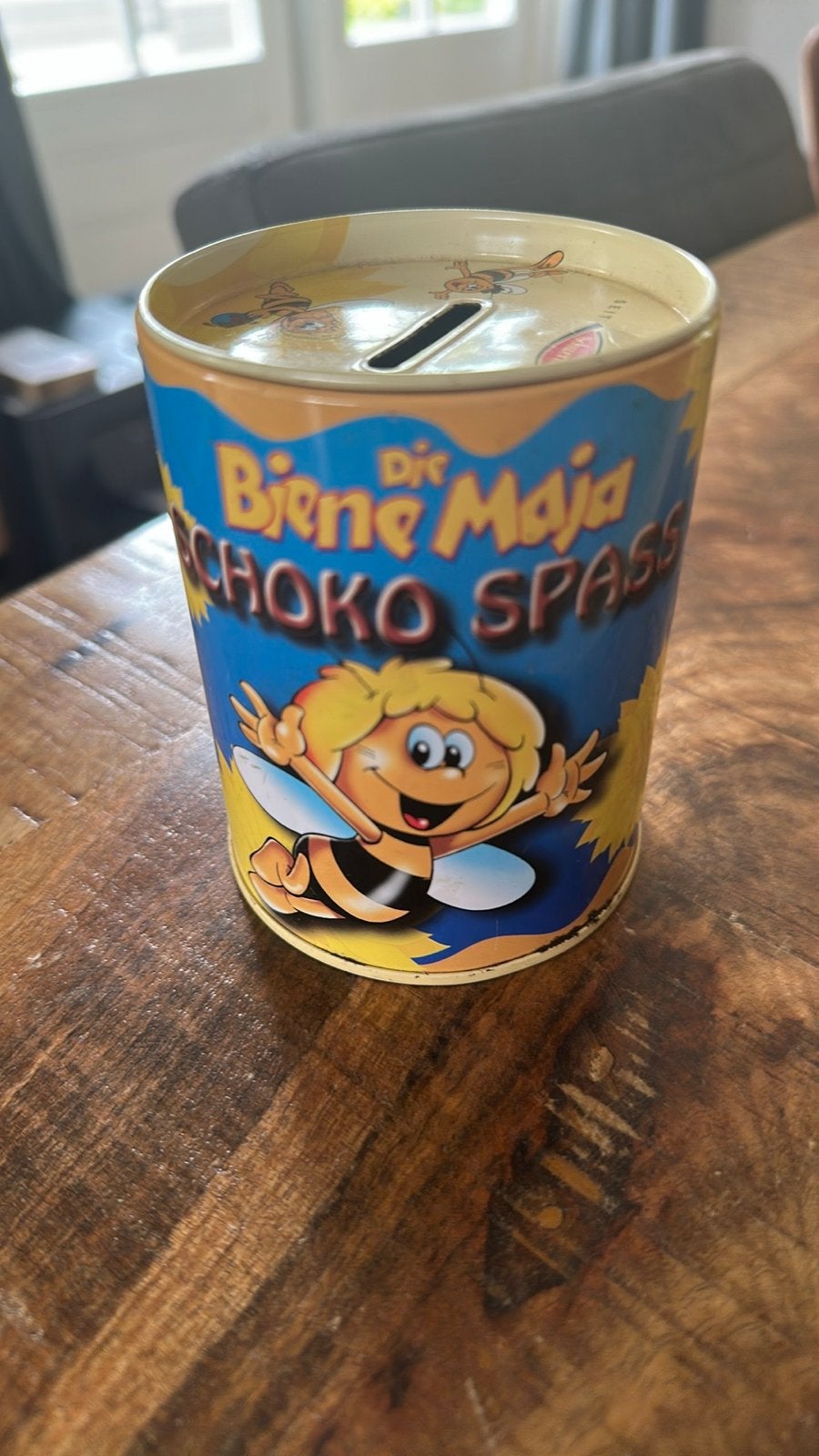 Vintage Spaarpot - Maja de Bij, Ophalen of Verzenden, Gebruikt, Metaal of Blik, Strip- of Tekenfilmfiguur
