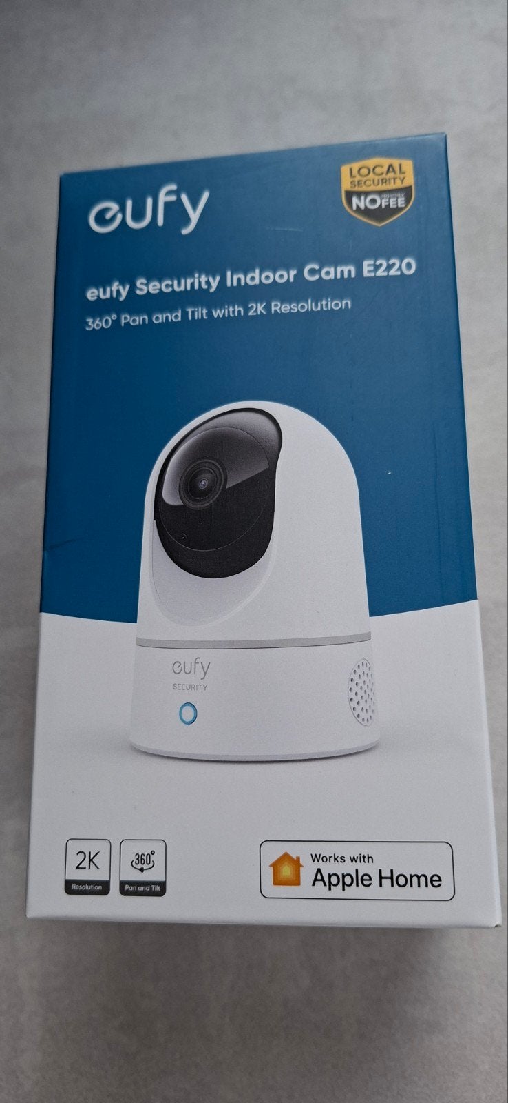 Eufy Security Indoor Cam E220 2K Pan & Tilt, Audio, Tv en Foto, Ophalen of Verzenden, Nieuw, Binnencamera