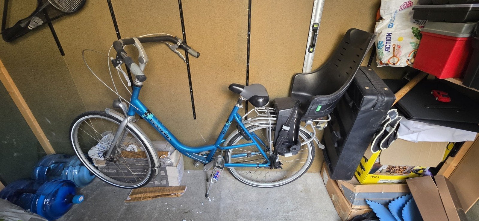 Gazelle Bloom mamafiets met Bobike kinderzitje en slot, Fietsen en Brommers, Ophalen, Gebruikt, 1 zitje, Gazelle