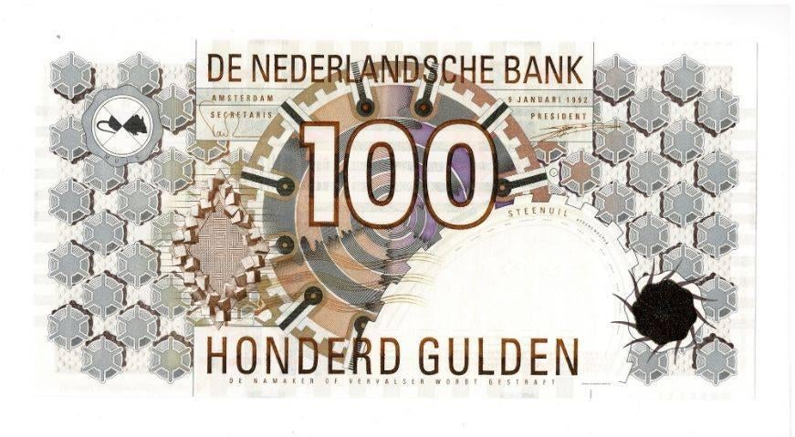 Nederland 100 Gulden 1992 Steenuil UNC