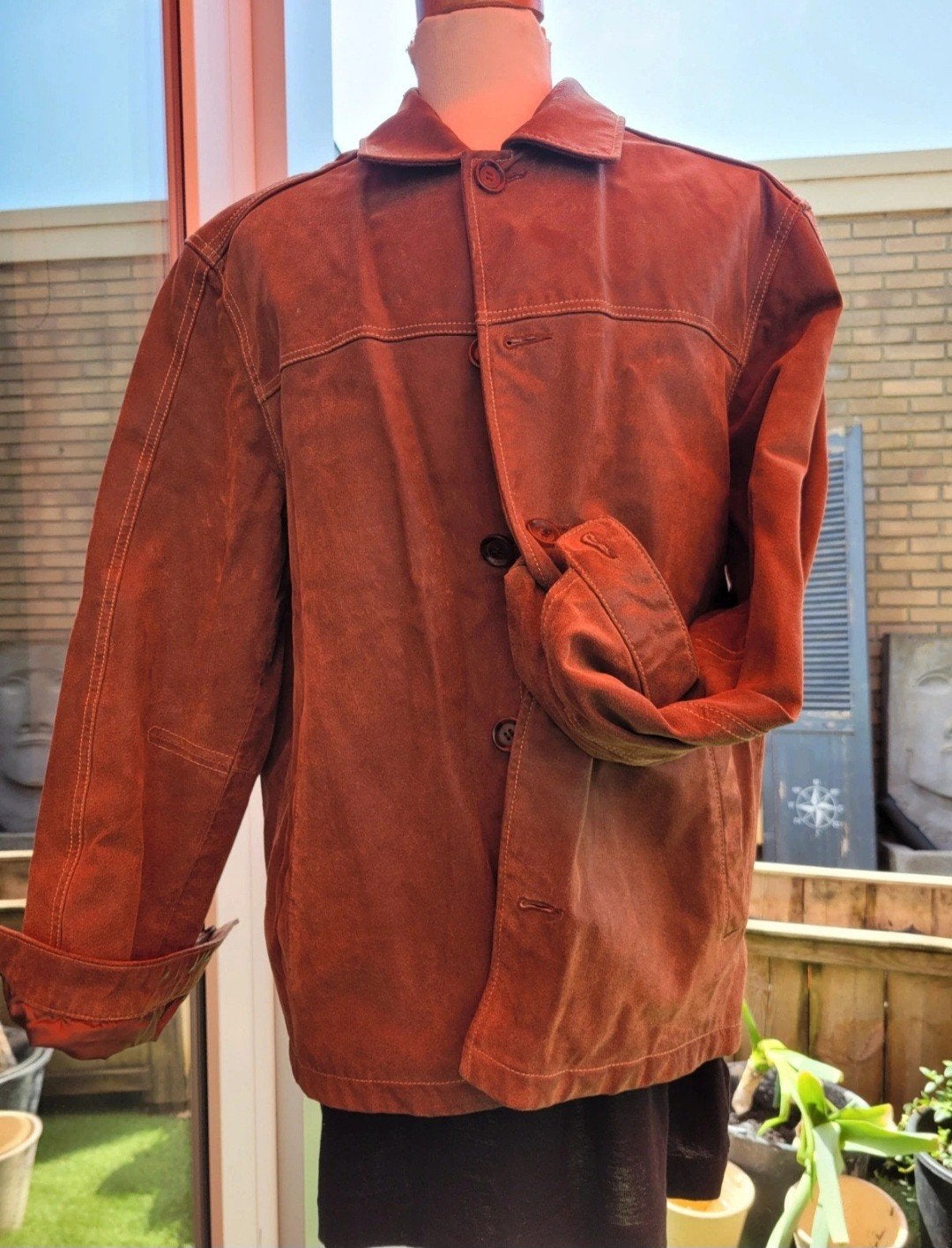 PuntaSetta Suede/Lederen Herenjas Maat 50, Bruin, Maat 48/50 (M), Ophalen of Verzenden, Punta Setta