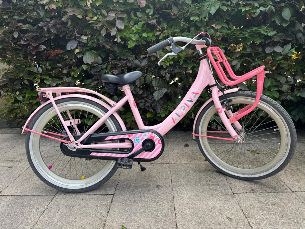 Alpina Club Roze Meisjesfiets 20 inch, Fietsen en Brommers, Fietsen | Meisjes, Ophalen, Terugtraprem, Gebruikt, Handrem