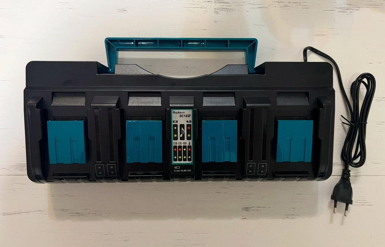 Foto 7 van Makita 14.4-18V Intelligente 4-poorts Oplader DC18RF met USB
