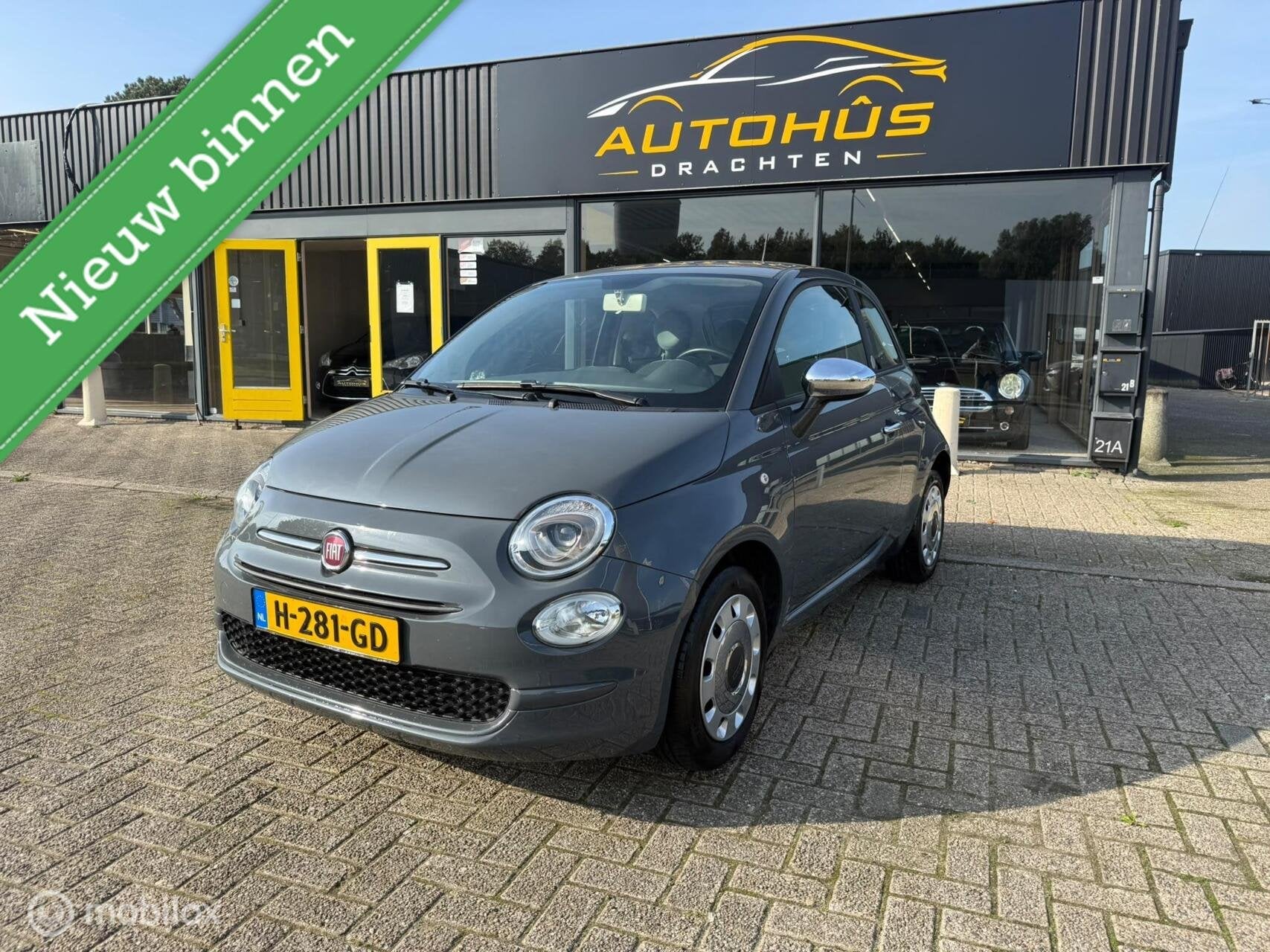 Fiat 500 1.2 Lounge navi cruise el ramen 83183 km, Auto's, Voorwielaandrijving, Dealer onderhouden, Stof, Gebruikt