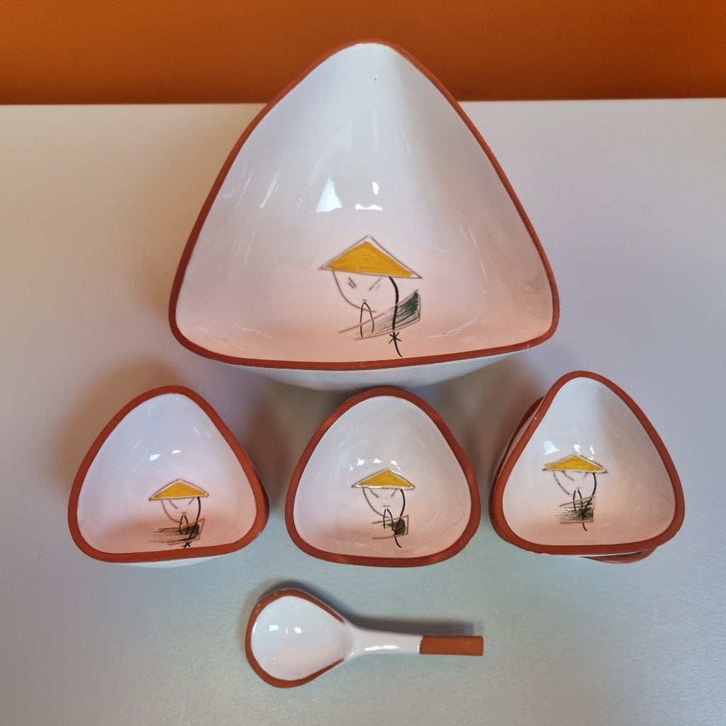 compleet vintage keramische pindaset pindastel jaren 70, Ophalen of Verzenden