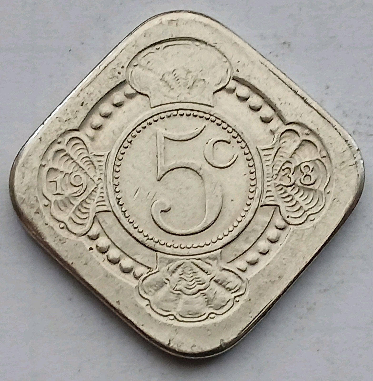 Nederland 1938 Vierkante Stuiver 5 Cent 1980 Beatrix Claus, Ophalen of Verzenden, Koningin Beatrix, 5 cent
