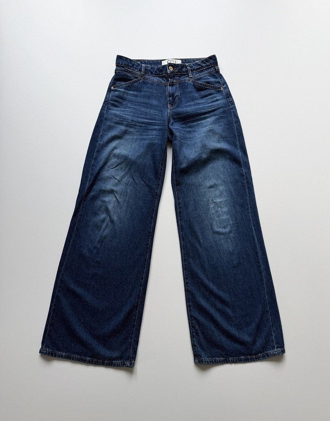 IN NIEUWSTAAT! Cup of Joe wide leg jeans DONKERBLAUW 28/34, Cup of Joe Denim, Nieuw, W28 - W29 (confectie 36), Verzenden