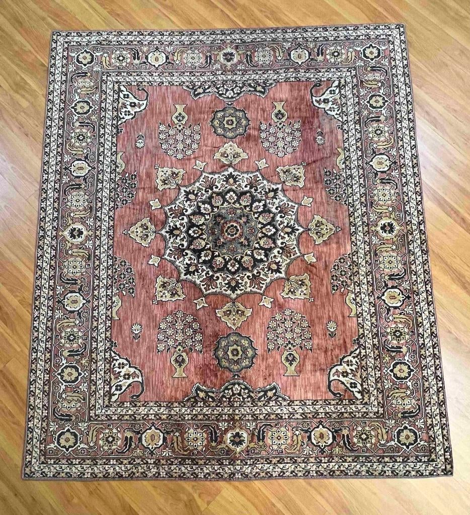 Perzisch kleed motief tabriz 175/150 cm, Bruin, Gebruikt, 100 tot 150 cm, Etten-Leur
