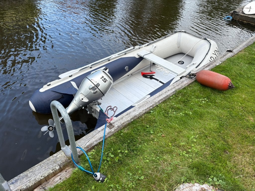 Honda RIB opblaasbare boot met motor 15 pk, Aluminium, Gebruikt, 4 m, 15 pk