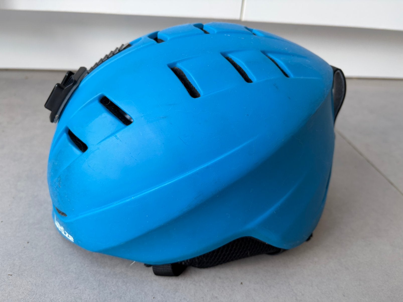 Blauwe kinder skihelm Wedze 54-58 cm, Overige merken, Gebruikt, Ophalen of Verzenden, Kleding