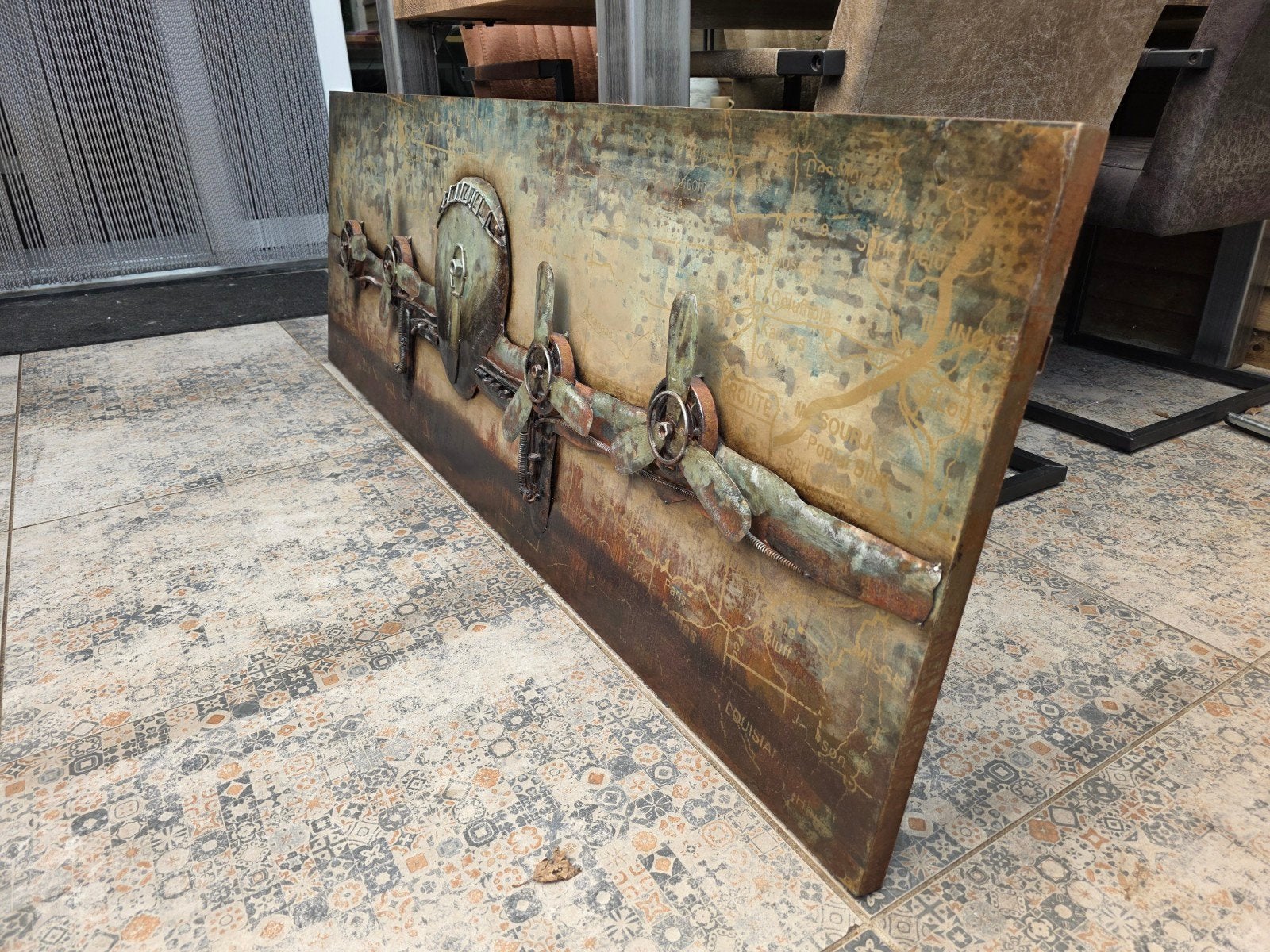 Metalen 3D schilderij, Huis en Inrichting, Woonaccessoires | Schilderijen, Tekeningen en Foto's, Ophalen, 50 – 75, 125 cm of meer