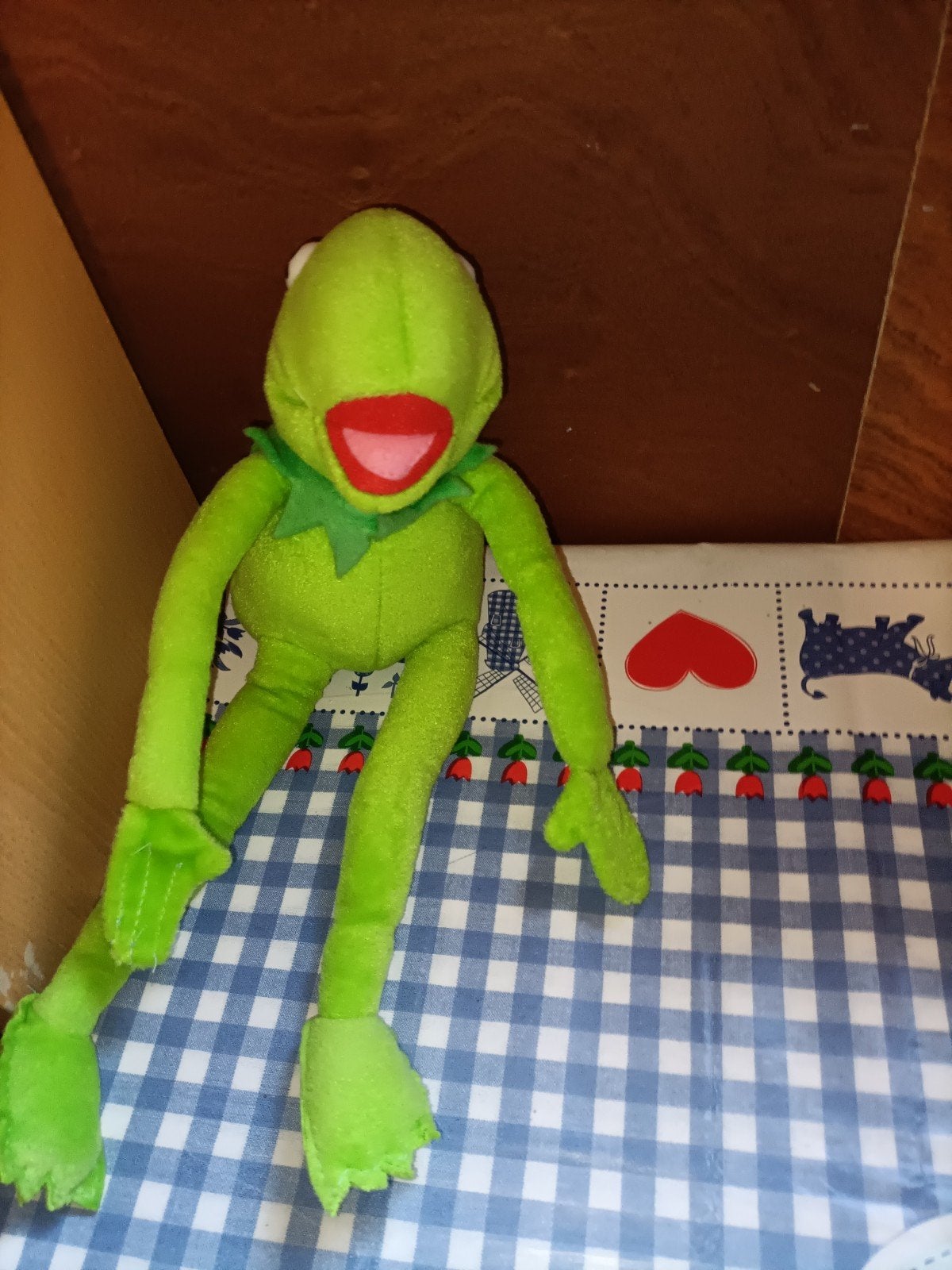 Kermit de Kikker knuffel Muppets 42 cm groot, Ophalen of Verzenden, Zo goed als nieuw