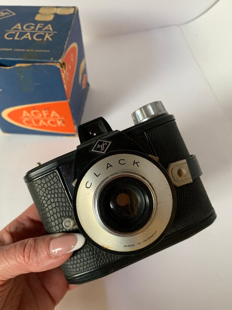 Vintage Agfa Clack camera met originele doos, Audio, Tv en Foto, Ophalen of Verzenden, Gebruikt, Compact, Overige Merken
