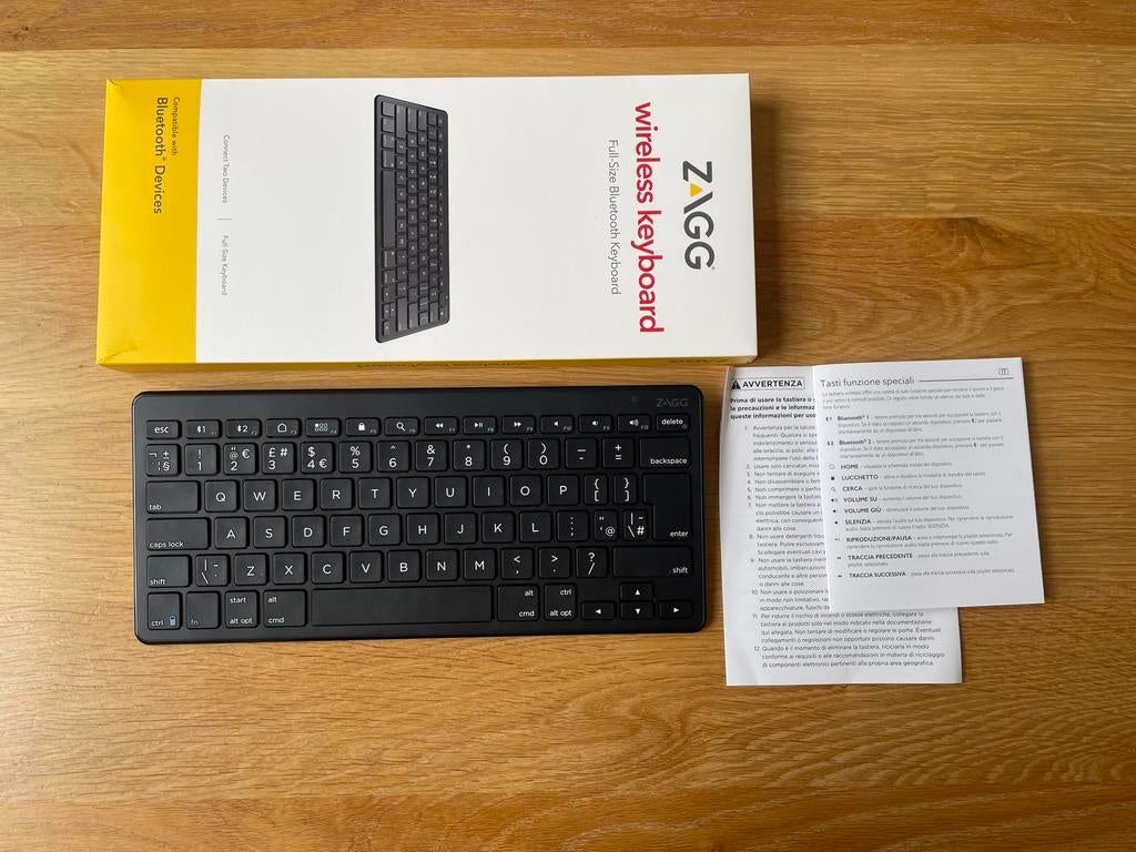 ZAGG Universele Bluetooth Keyboard Zwart ZGAN!, Ophalen, Zo goed als nieuw, Draadloos, Qwerty