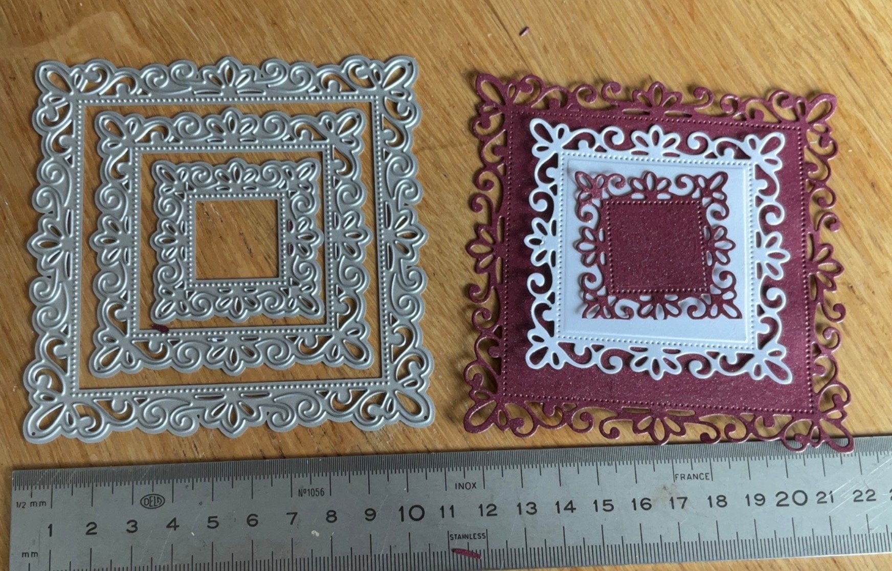 Snijmal set 3 delig vierkant frame 1781, Ophalen of Verzenden, Zo goed als nieuw, Pons of Mal