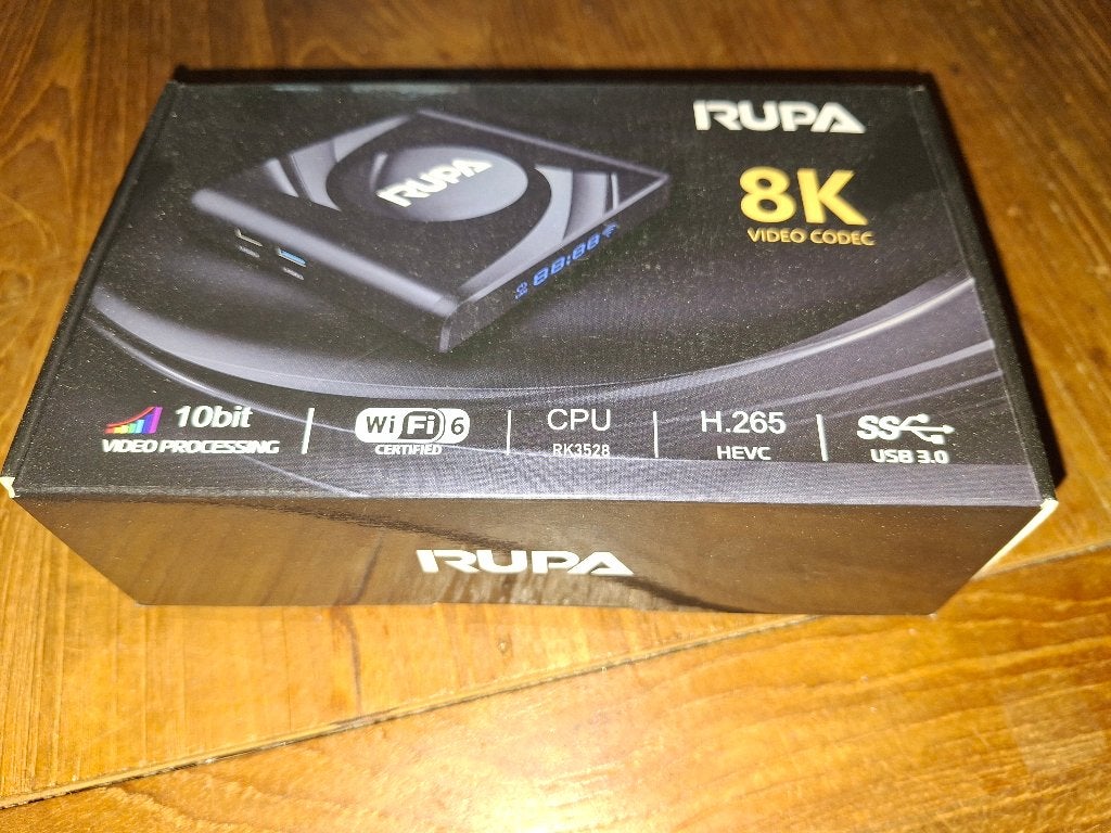 Rupa 8K Video Codec Android TV Box met WiFi 6 en USB 3.0, Ophalen of Verzenden, Gebruikt
