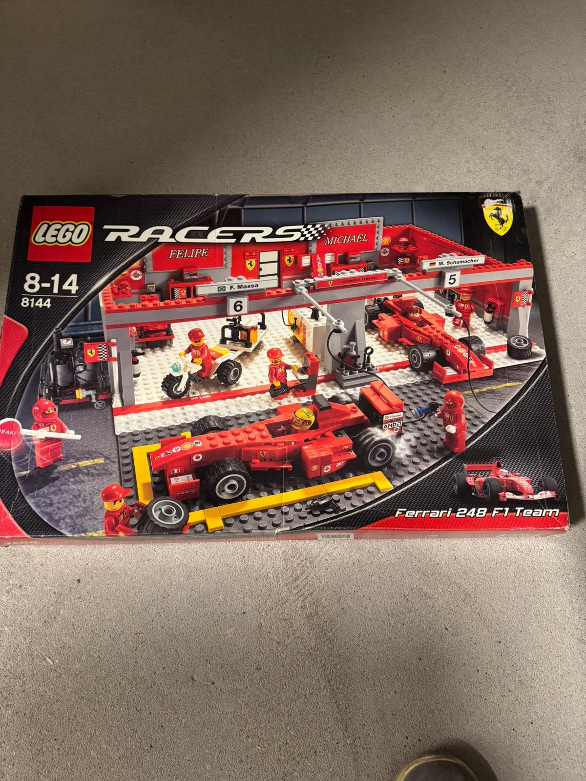 Lego racers 8144 Ferrari 248 F1 team- Michael Schumacher, Ophalen, Lego, Zo goed als nieuw, Compleet