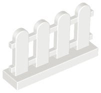 lego hekjes, schutting 1x4x2  wit (30), Ophalen of Verzenden, Nieuw, Accessoire, Lego