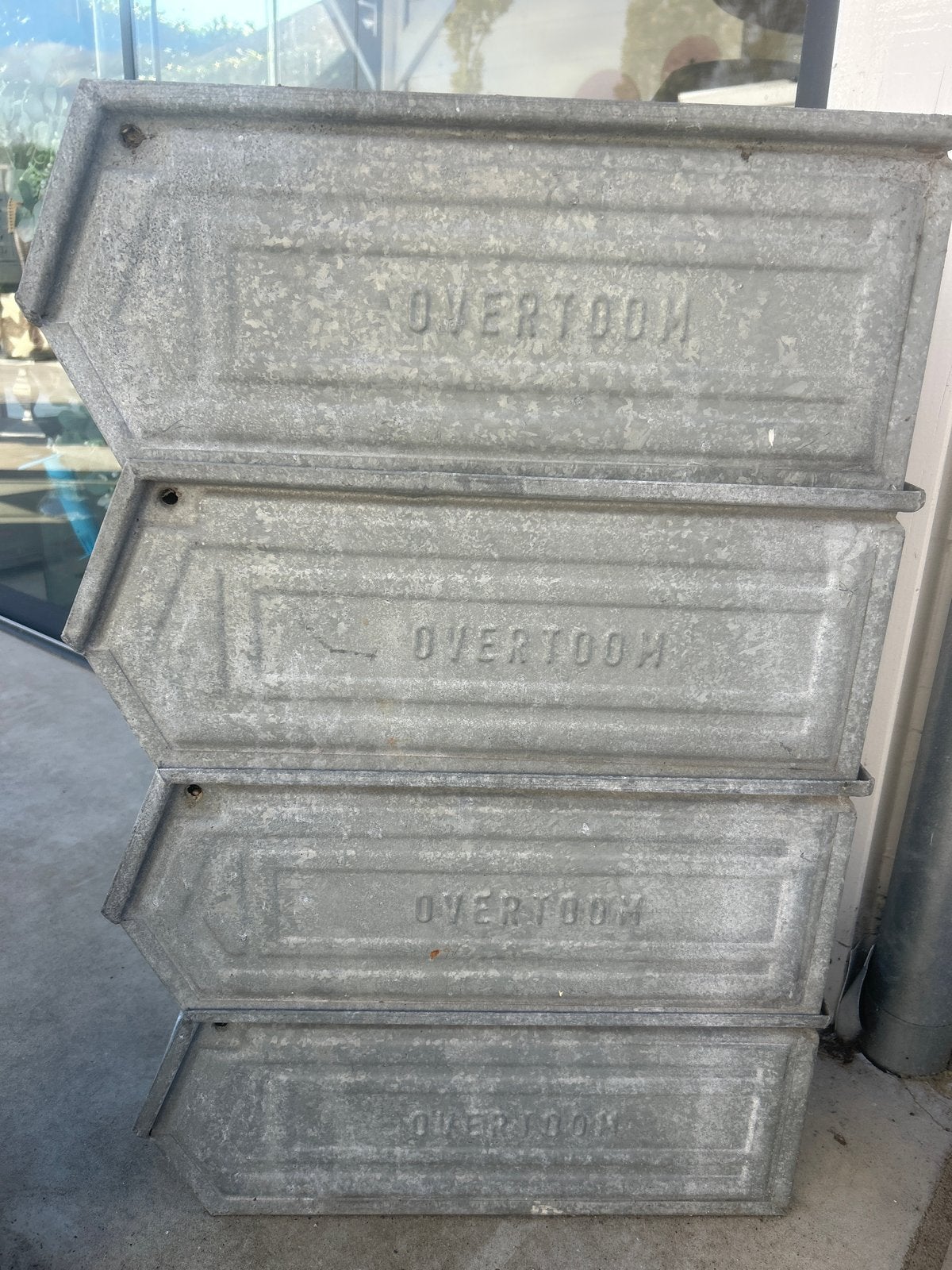 Vintage Overtom Zinken Stapelbakken - Set van 4, Ophalen