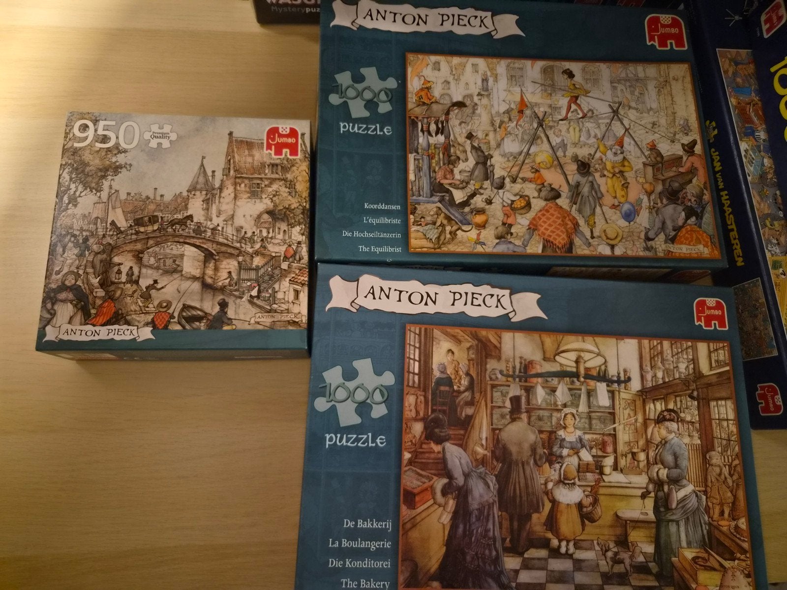 Anton Pieck Puzzels - 3 stuks (950 en 1000 stukjes), Hobby en Vrije tijd, Denksport en Puzzels, Ophalen of Verzenden, 500 t/m 1500 stukjes