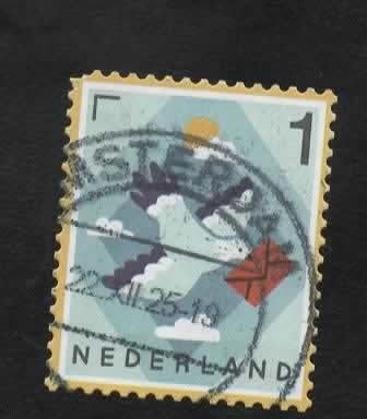 4123 - Echt Hollands '23 - Duif  - gebr. (pst A'dam) - II, Ophalen of Verzenden, Na 1940, Gestempeld
