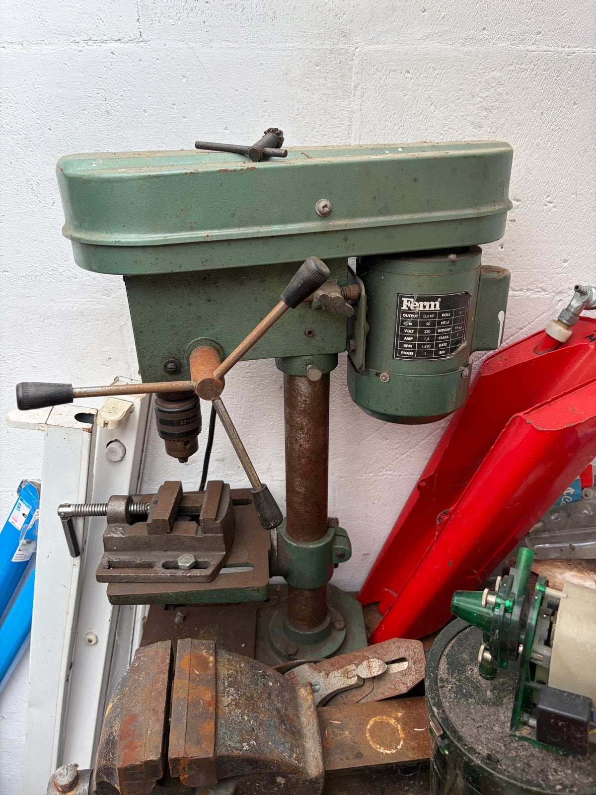 Ferm FTB-13M Kolomboormachine - Robuust en Betrouwbaar, Doe-het-zelf en Verbouw, Gereedschap | Boormachines, Ophalen, Gebruikt