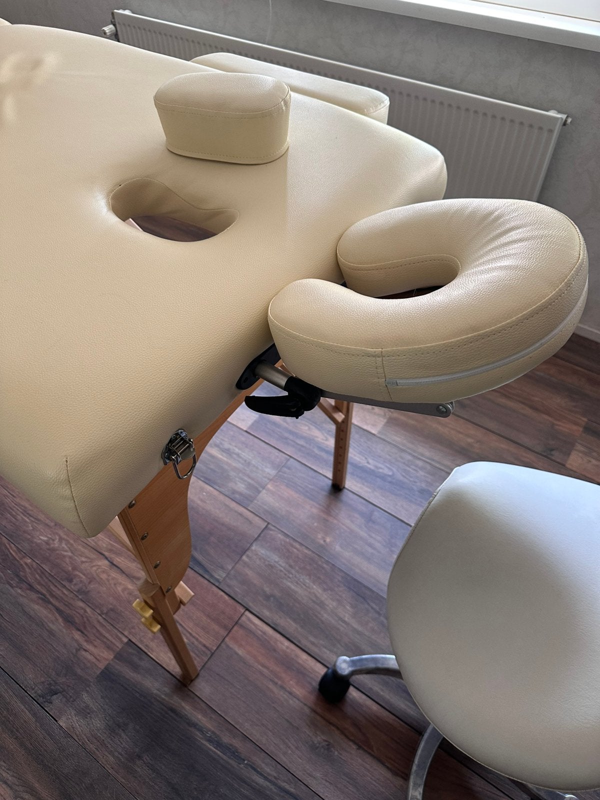 Luxe inklapbare Massagetafel incl zadelkruk, Ophalen, Gebruikt, Massagetafel