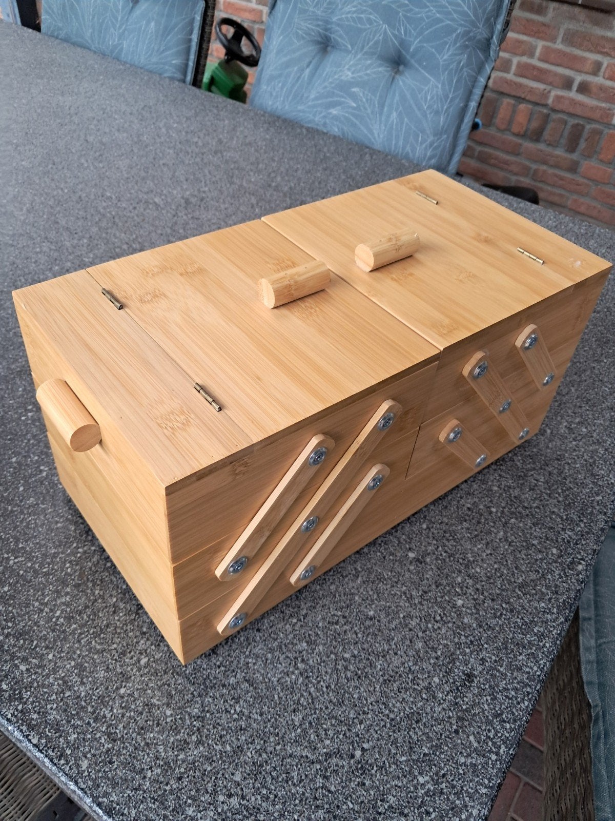 Houten Naaikist - Handige Opbergdoos voor Naaibenodigdheden, Ophalen, Zo goed als nieuw, Overige typen