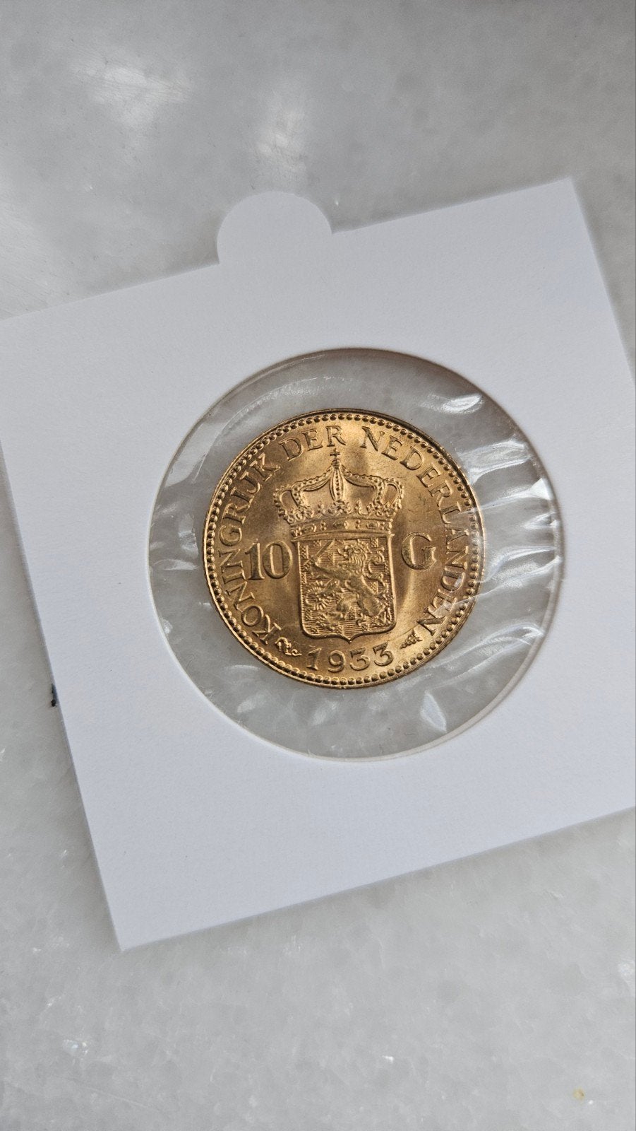 gouden tientje 1933, Postzegels en Munten, Munten | Nederland, Ophalen of Verzenden, Koningin Wilhelmina, 10 gulden, Goud