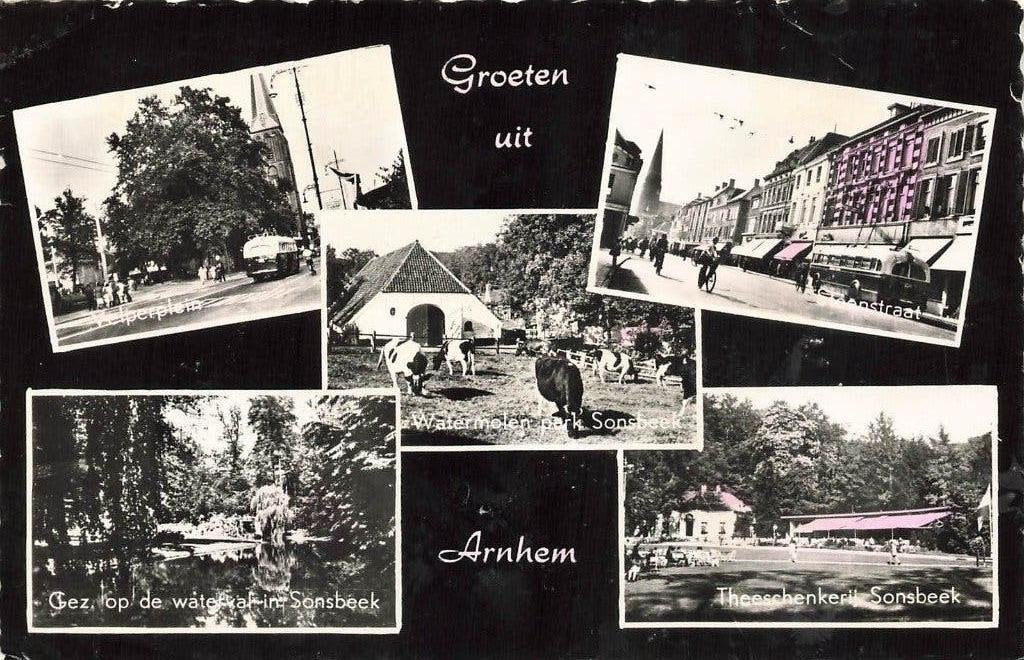 Groeten uit Arnhem, Ophalen of Verzenden, 1960 tot 1980, Gelopen, Gelderland