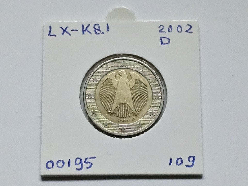 2-euromunt Duitsland (D) F 2002 Koers LX-K8.1, Ophalen of Verzenden, Duitsland, 2 euro, Losse munt