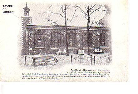 Ansichtkaart 	Londen (Eng)	Tower of London	Scaffold Site, Verzenden, 1960 tot 1980, Ongelopen, Engeland