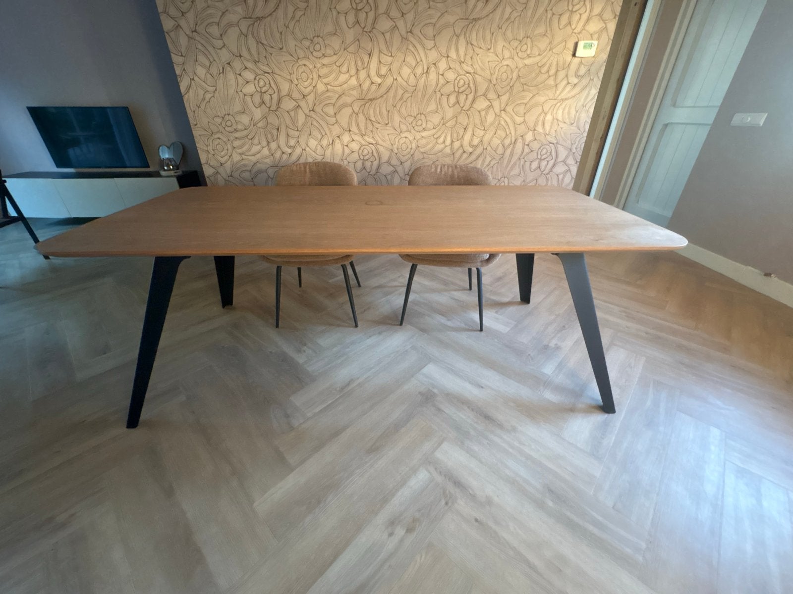 Deens designtafel, Huis en Inrichting, Tafels | Eettafels, Gebruikt, 50 tot 100 cm, 150 tot 200 cm, Vier personen, Rechthoekig