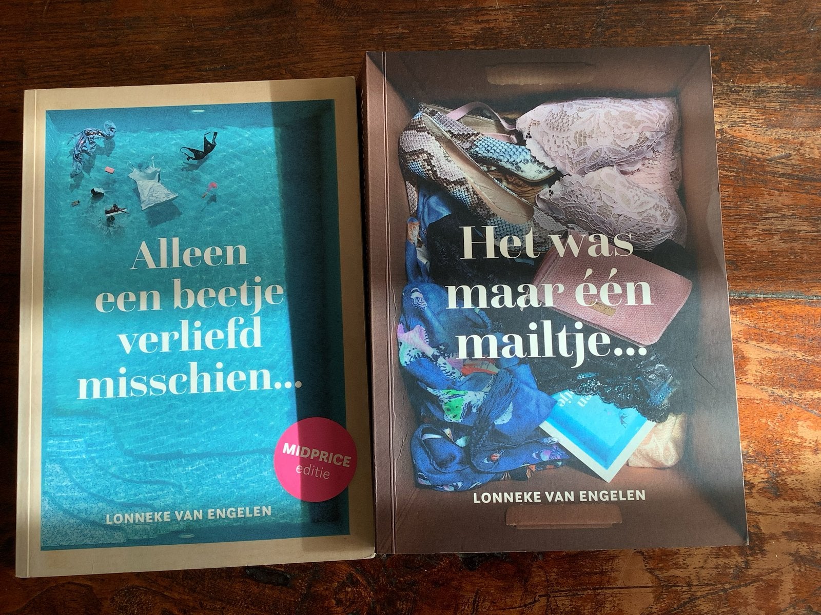 2 boeken van Lonneke van Engelen: Romantische verhalen, Ophalen, Gelezen