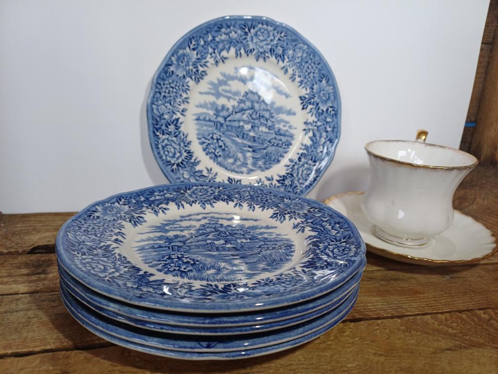 6 vintage Engelse schaaltjes van Salem China Co., Ophalen of Verzenden
