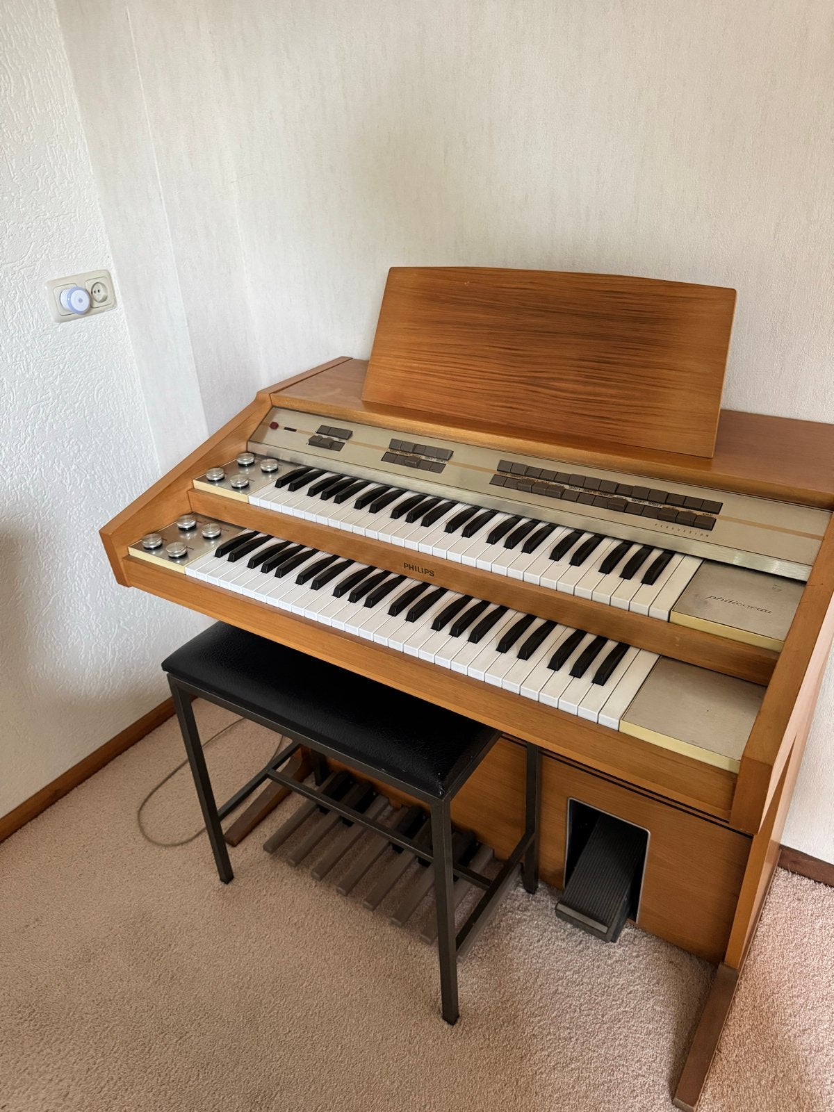 Philips Philicorda Orgel - Vintage Elektronisch Orgel, Muziek en Instrumenten, Orgels, Ophalen, Gebruikt, 2 klavieren, Orgel