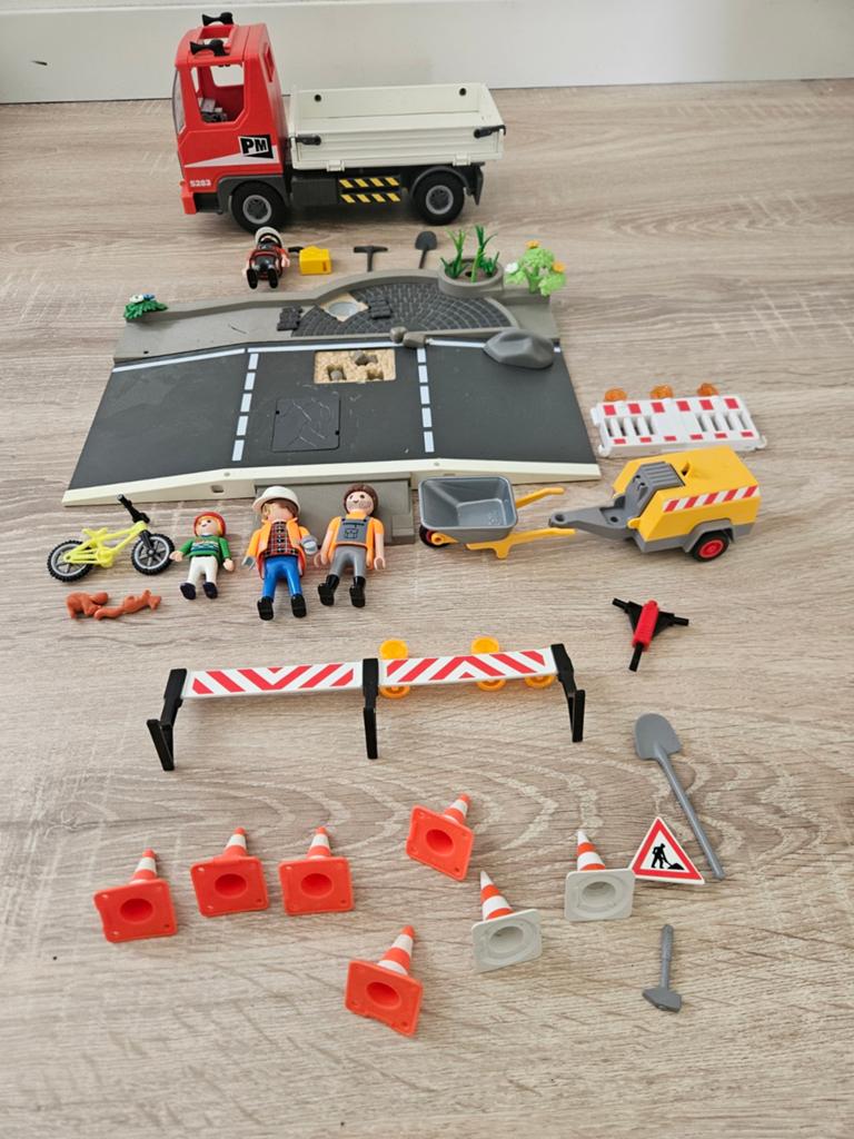 Playmobil Wegenbouw Set (4047) met Vrachtwagen (5283), Ophalen of Verzenden, Gebruikt