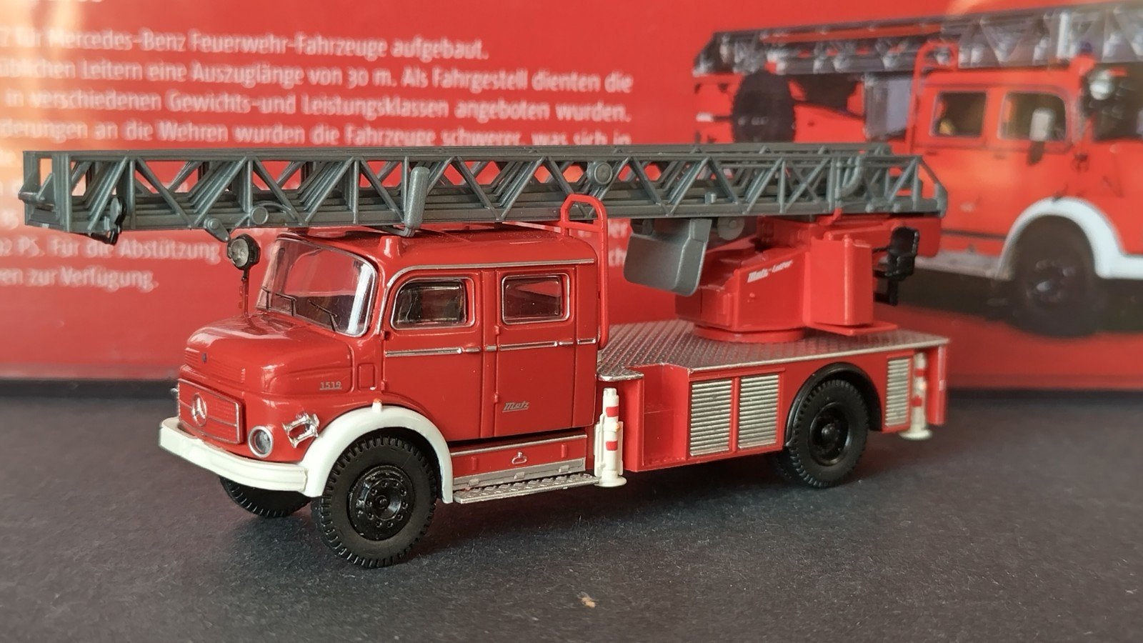 Mercedes Benz L 1519 Brandweer ladder 1:87 Brekina Pol, Hobby en Vrije tijd, Modelauto's | 1:87, Nieuw, Ophalen of Verzenden, Brekina