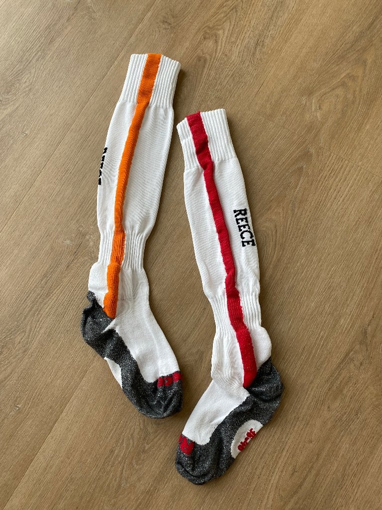 Oranje Rood uit sokken maat 36-40, Sport en Fitness, Hockey, Ophalen, Zo goed als nieuw, Kleding