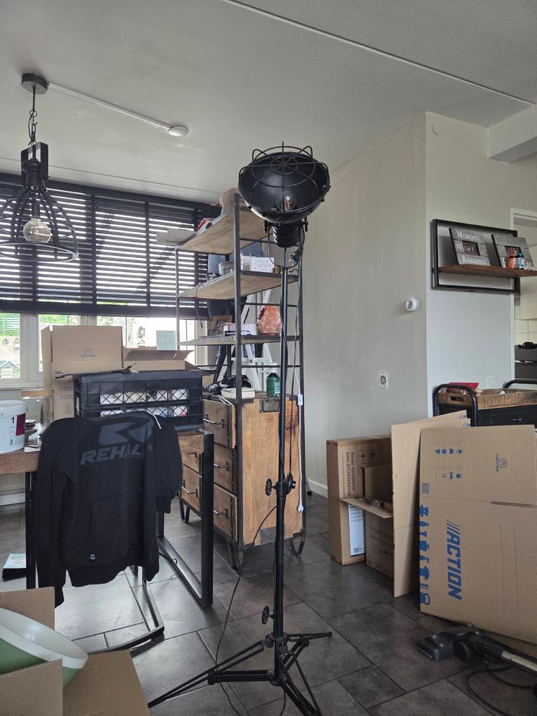Te koop ijzeren schemerlamp, Ophalen of Verzenden