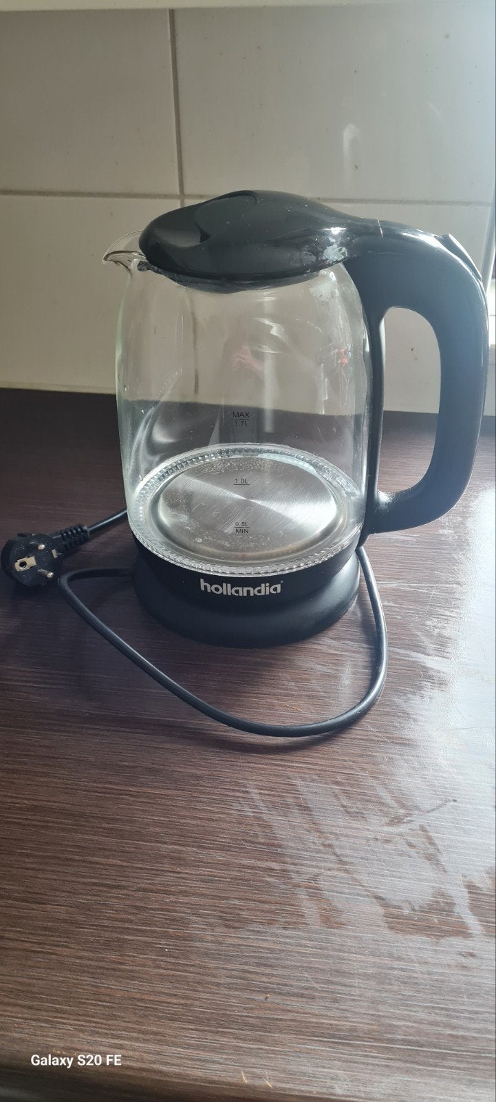 Hollandia Waterkoker met Verlichting - 1.7L, 1 tot 2 liter, Ophalen of Verzenden, Zo goed als nieuw