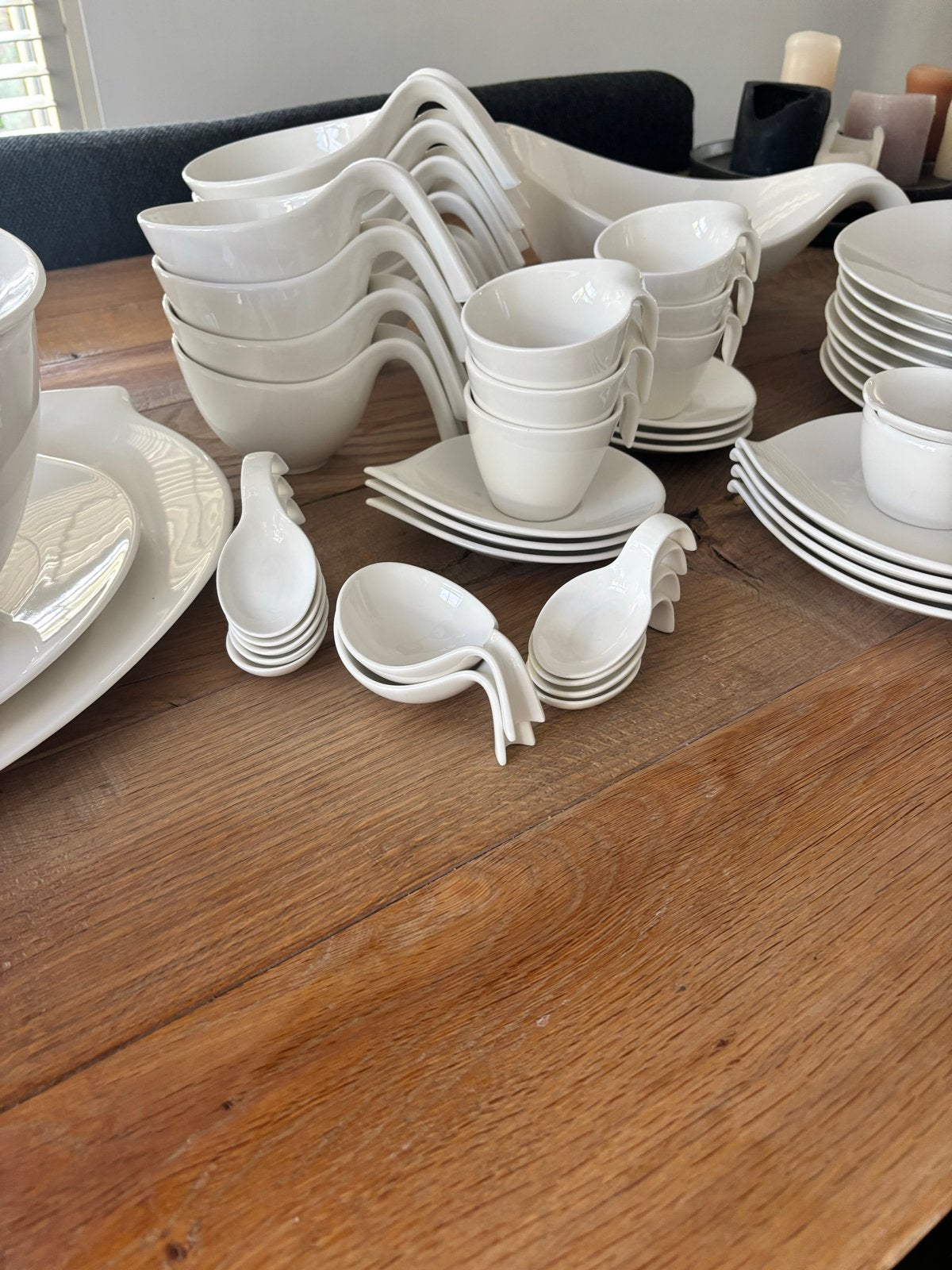 Villeroy & Boch Flow servies ecru - Uitgebreide set, Ophalen, Villeroy & Boch, Zo goed als nieuw, Porselein