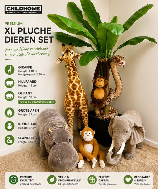 Luxe Childhome XXL jungle set plus XL kunstplant, Ophalen, Overige karakters, Overige typen, Nieuw