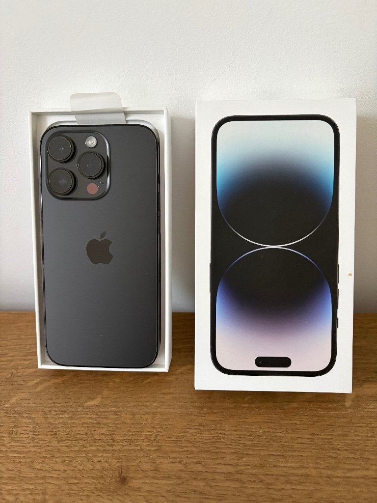 Apple iPhone 14 Pro 256GB Space Black Onbeschadigd + Extra's, Telecommunicatie, 256 GB, IPhone 14 Pro, 86 %, Zwart