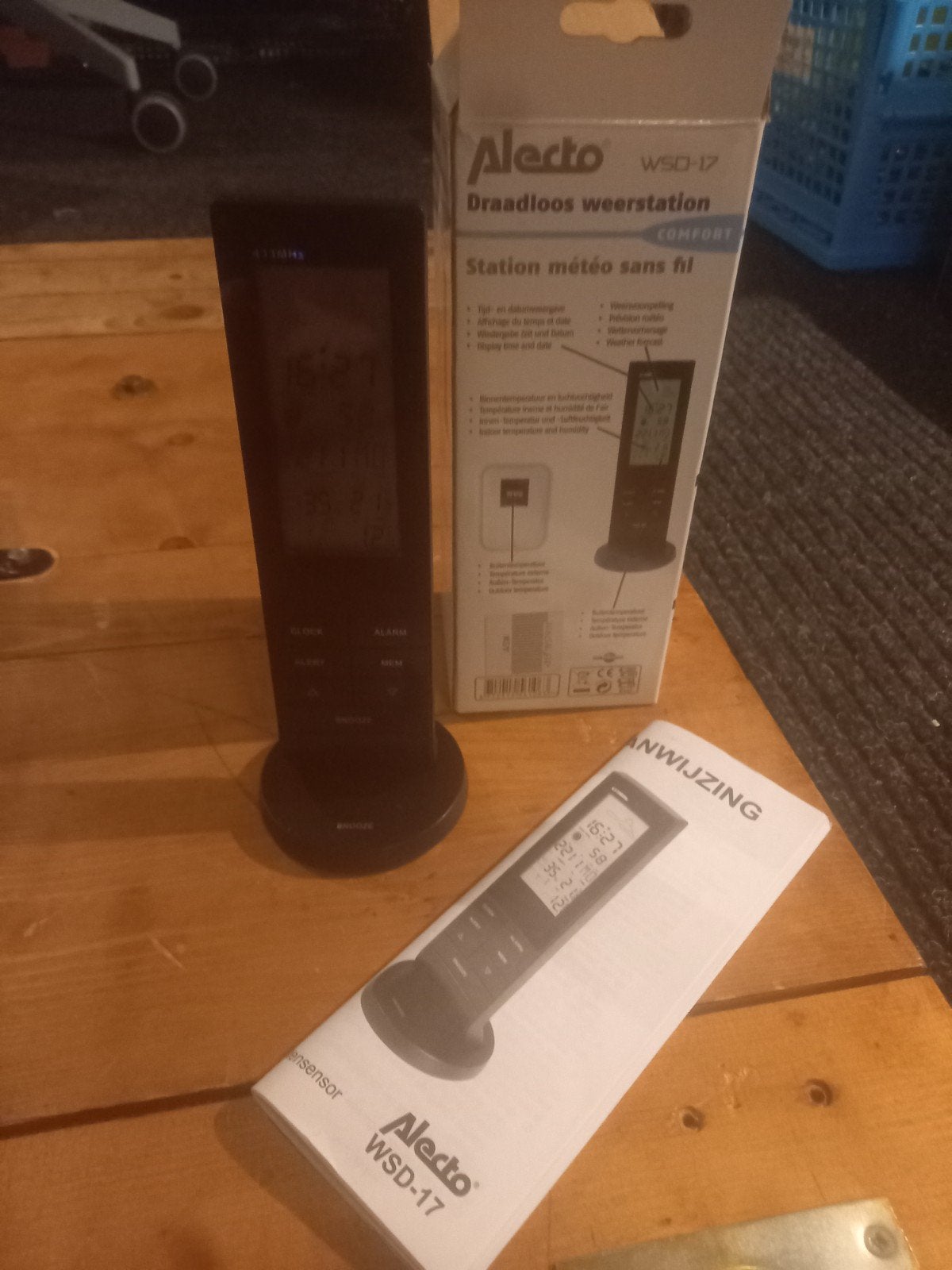 Alecto WSD-17 Draadloos Weerstation Comfort, Ophalen of Verzenden, Zo goed als nieuw, Weerstation